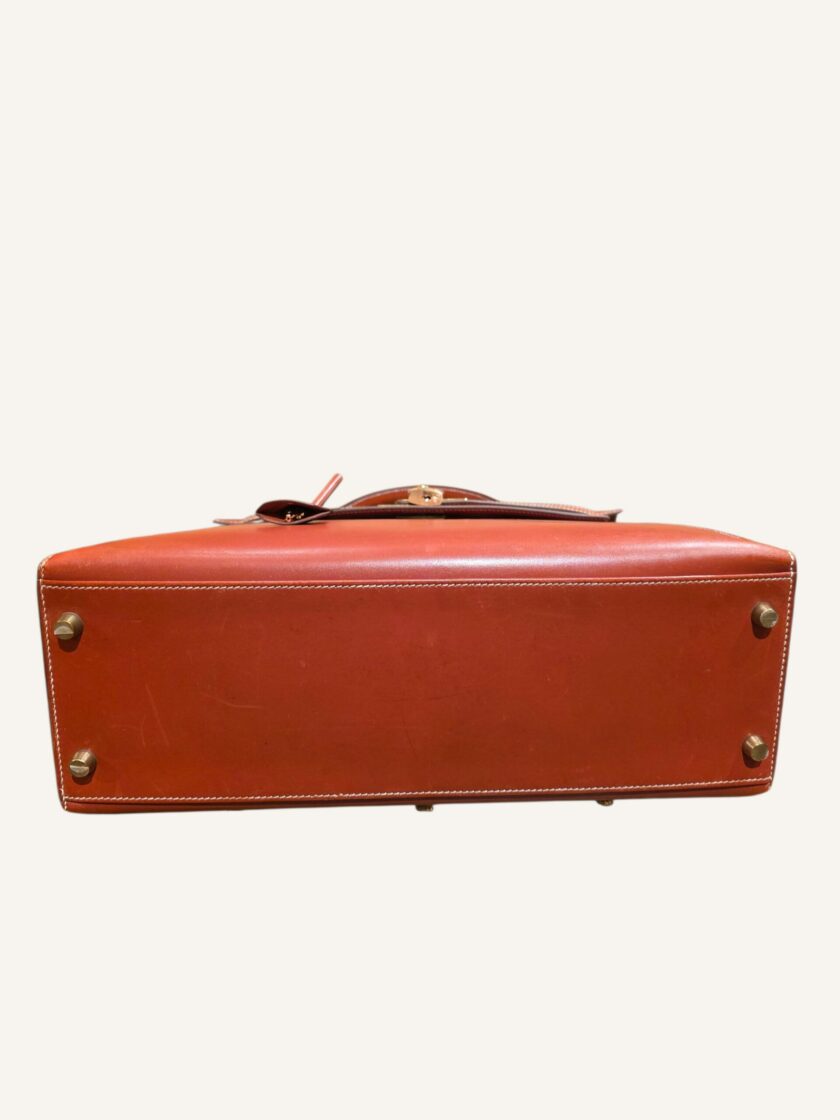 Hermès Kelly 32 Cuir Box Rouge Brique 1992 | TheVintageTraveler
