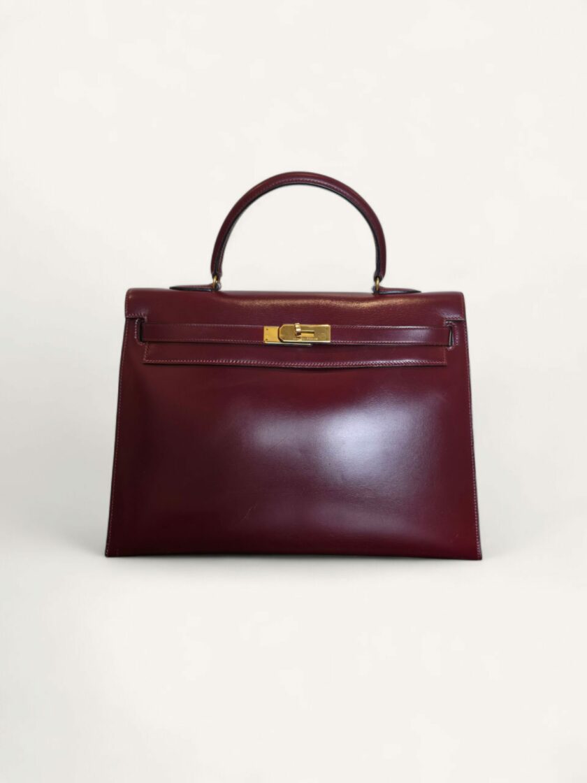 Hermès Kelly 35 Box Rouge H Doré 1989 | TheVintageTraveler