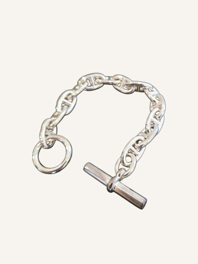 Bracelet Hermès Chaîne d’Ancre Argent Medium 21.5 | TheVintageTraveler