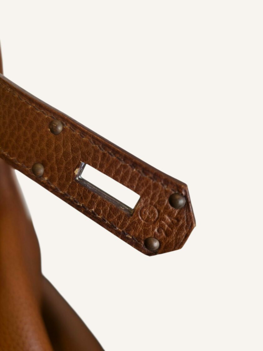Hermès HAC 40 Cuir Ardennes Marron Or 1996 | TheVintageTraveler