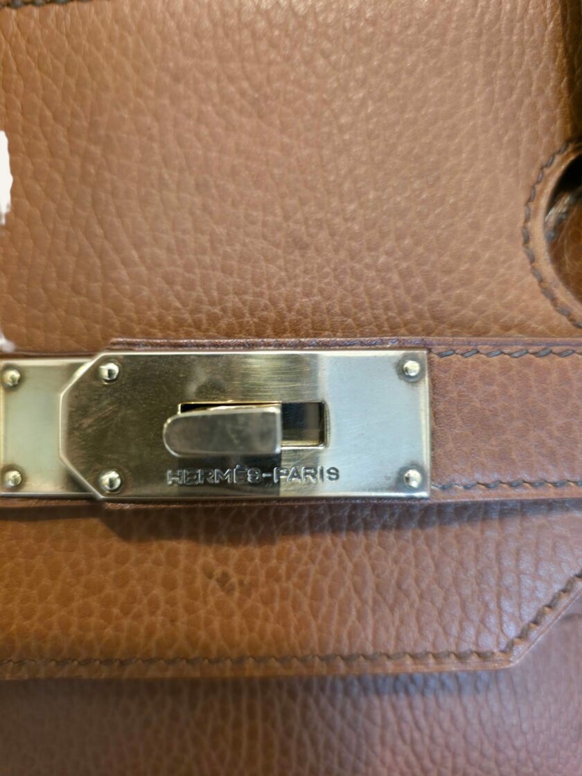 Hermès HAC 40 Cuir Ardennes Marron Or 1996 | TheVintageTraveler