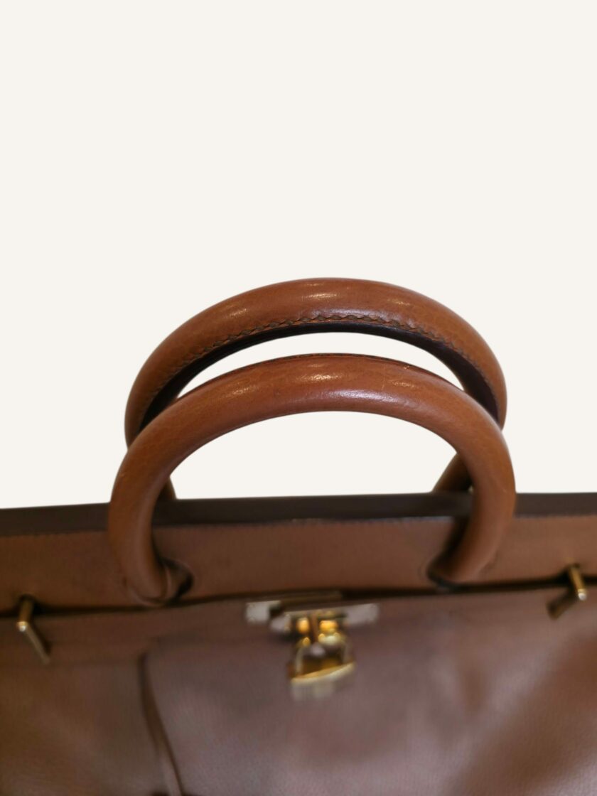 Hermès HAC 40 Cuir Ardennes Marron Or 1996 | TheVintageTraveler