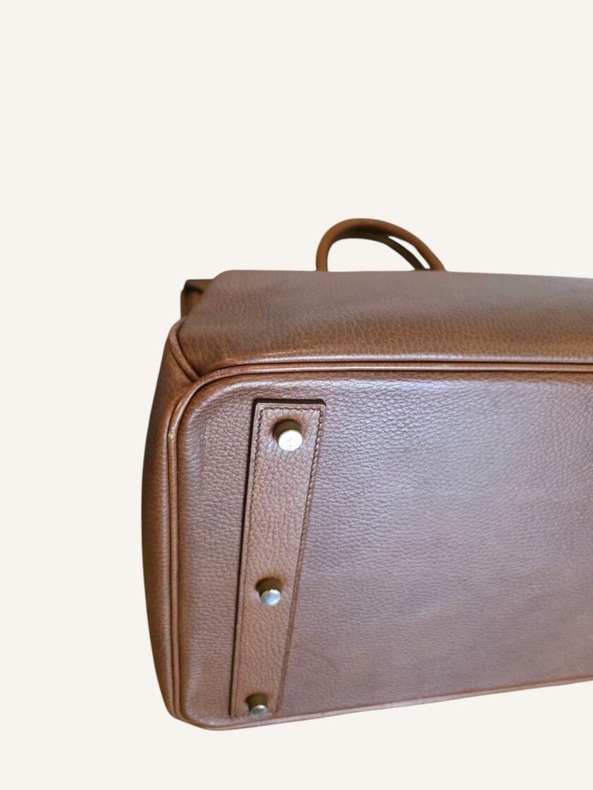 Hermès HAC 40 Cuir Ardennes Marron Or 1996 | TheVintageTraveler