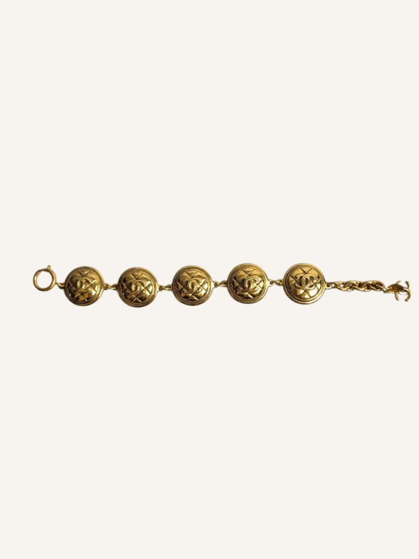 bracelet Chanel vintage médaillon matelassé