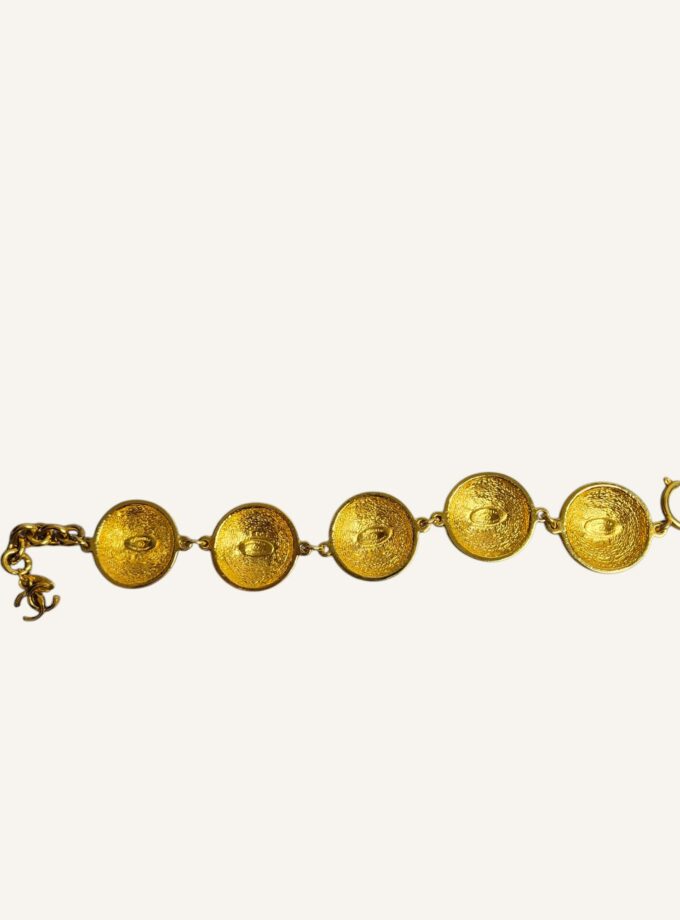 Bracelet Chanel vintage médaillon matelassé
