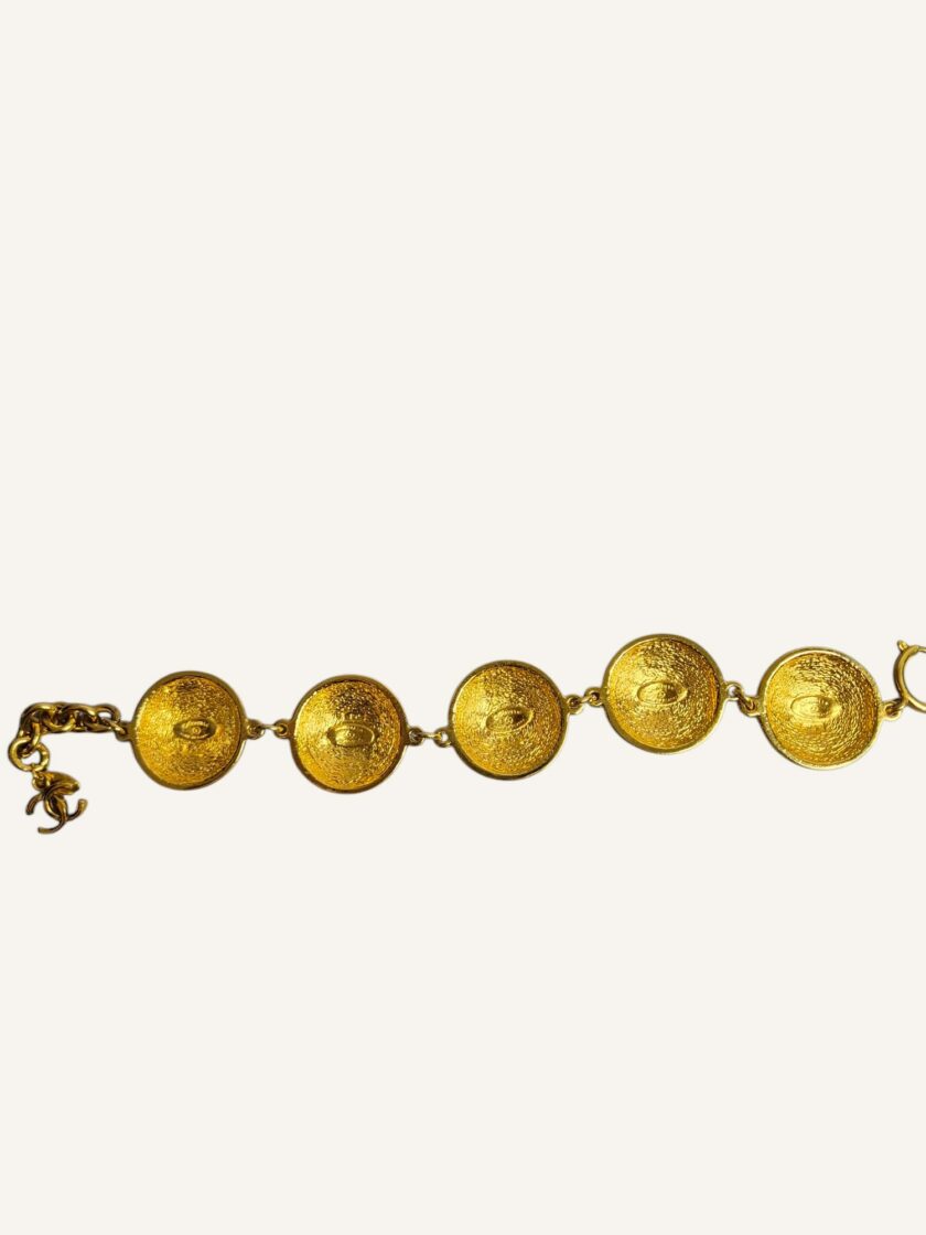Bracelet Chanel vintage médaillon matelassé – Image 2