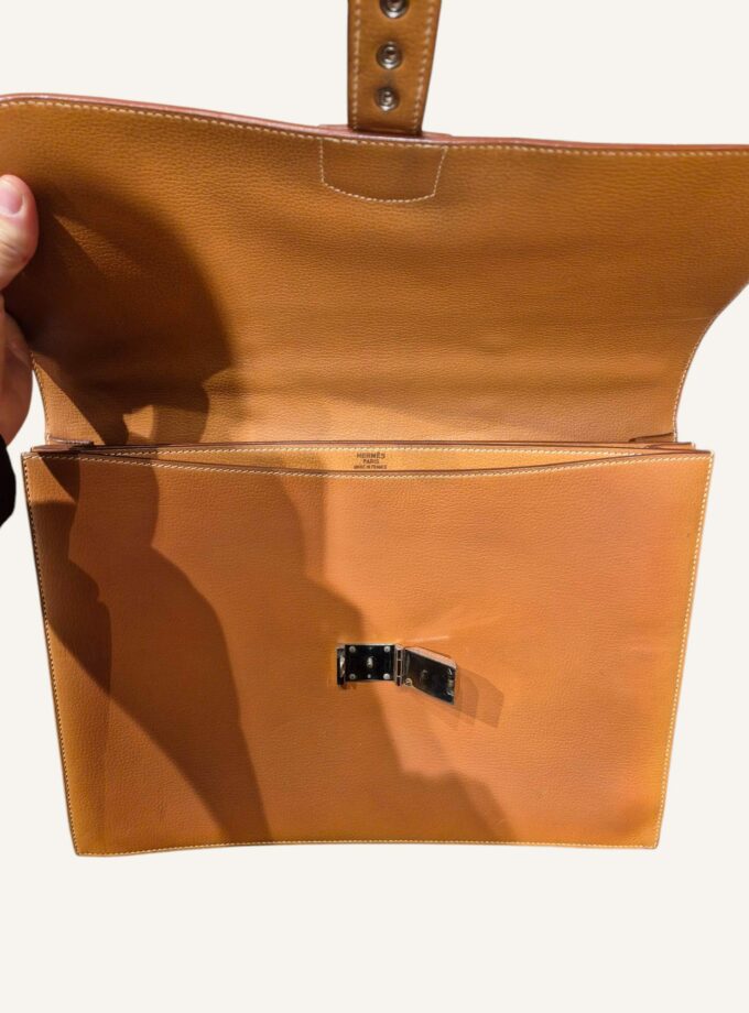 Sac à Dépêches Hermès finitions argentées