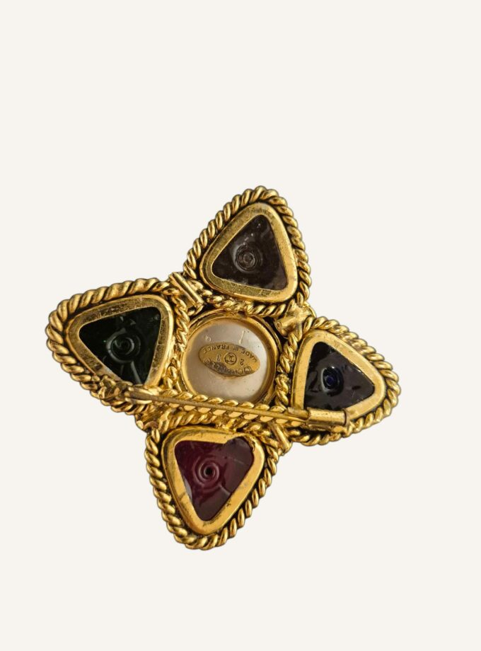 Broche Chanel croix byzantine Gripoix
