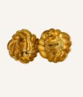 Boucle d'oreilles Chanel vintage bleu & doré vintage – Image 3