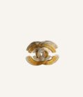 broche Chanel vintage double CC 2000