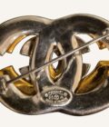 Broche Chanel vintage argenté et doré vintage – Image 3