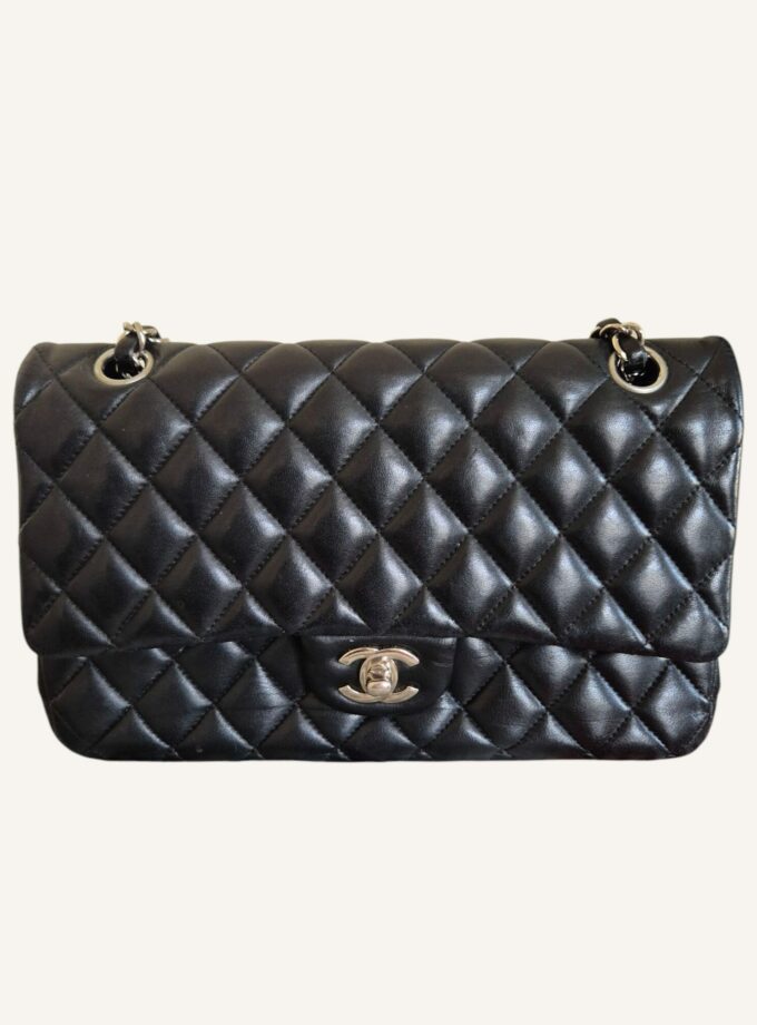 Sac Chanel medium classique finitions argentées
