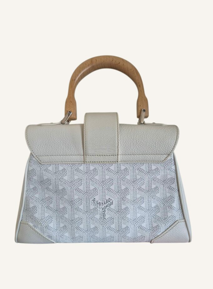 Sac Goyard mini Saigon toile goyardine blanche