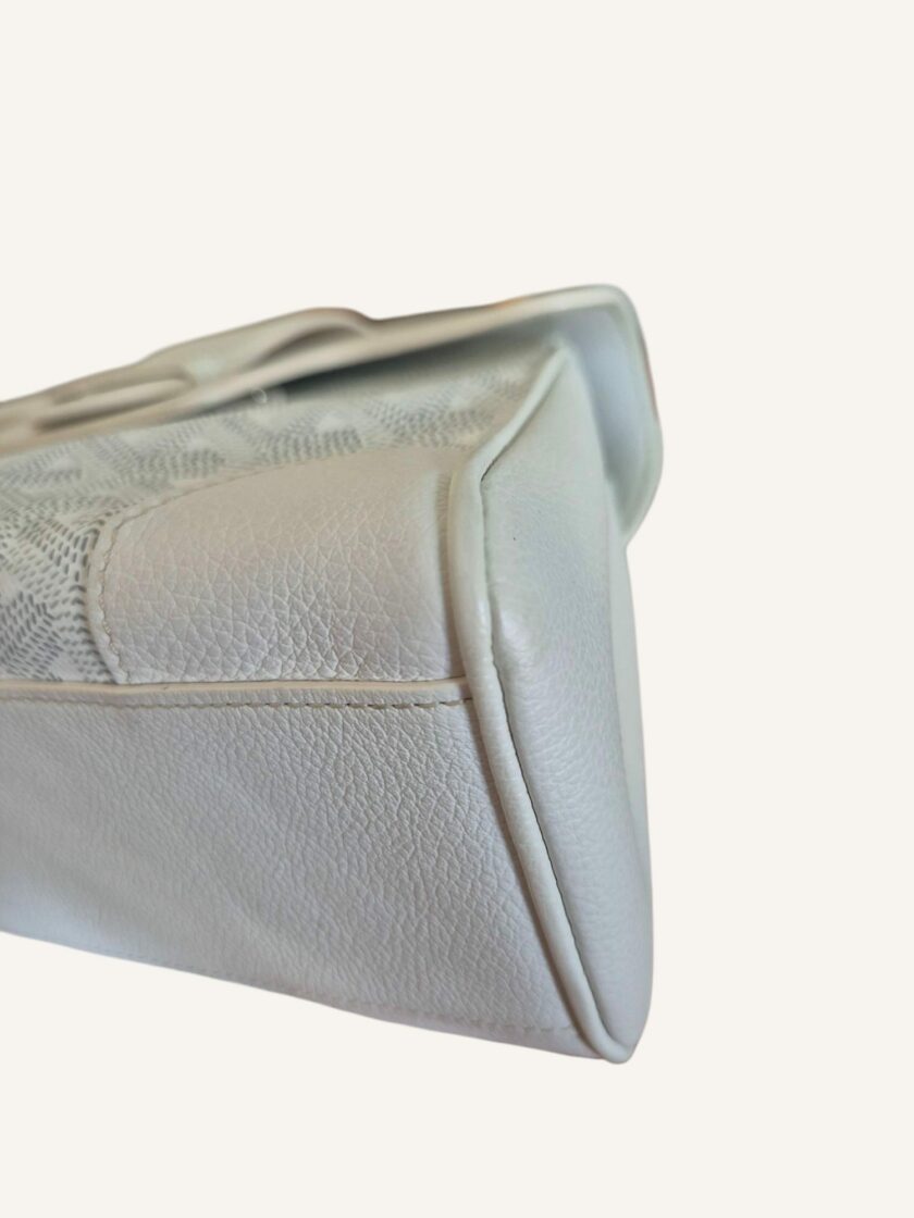 Sac Goyard mini Saigon toile goyardine blanche – Image 5