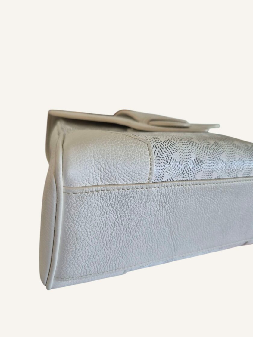Sac Goyard mini Saigon toile goyardine blanche – Image 6