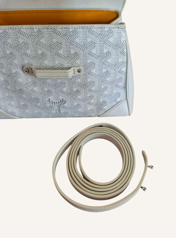 Sac Goyard mini Saigon toile goyardine blanche