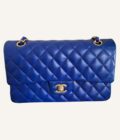 sac Chanel Timeless medium bleu électrique