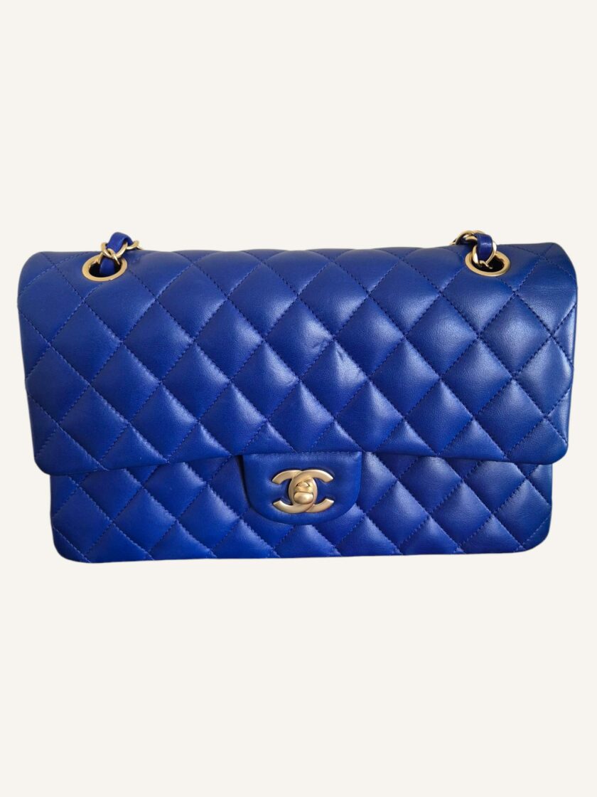 sac Chanel Timeless medium bleu électrique