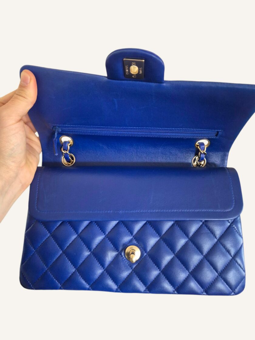 Sac Chanel Full Flap medium bleu éléctrique – Image 6