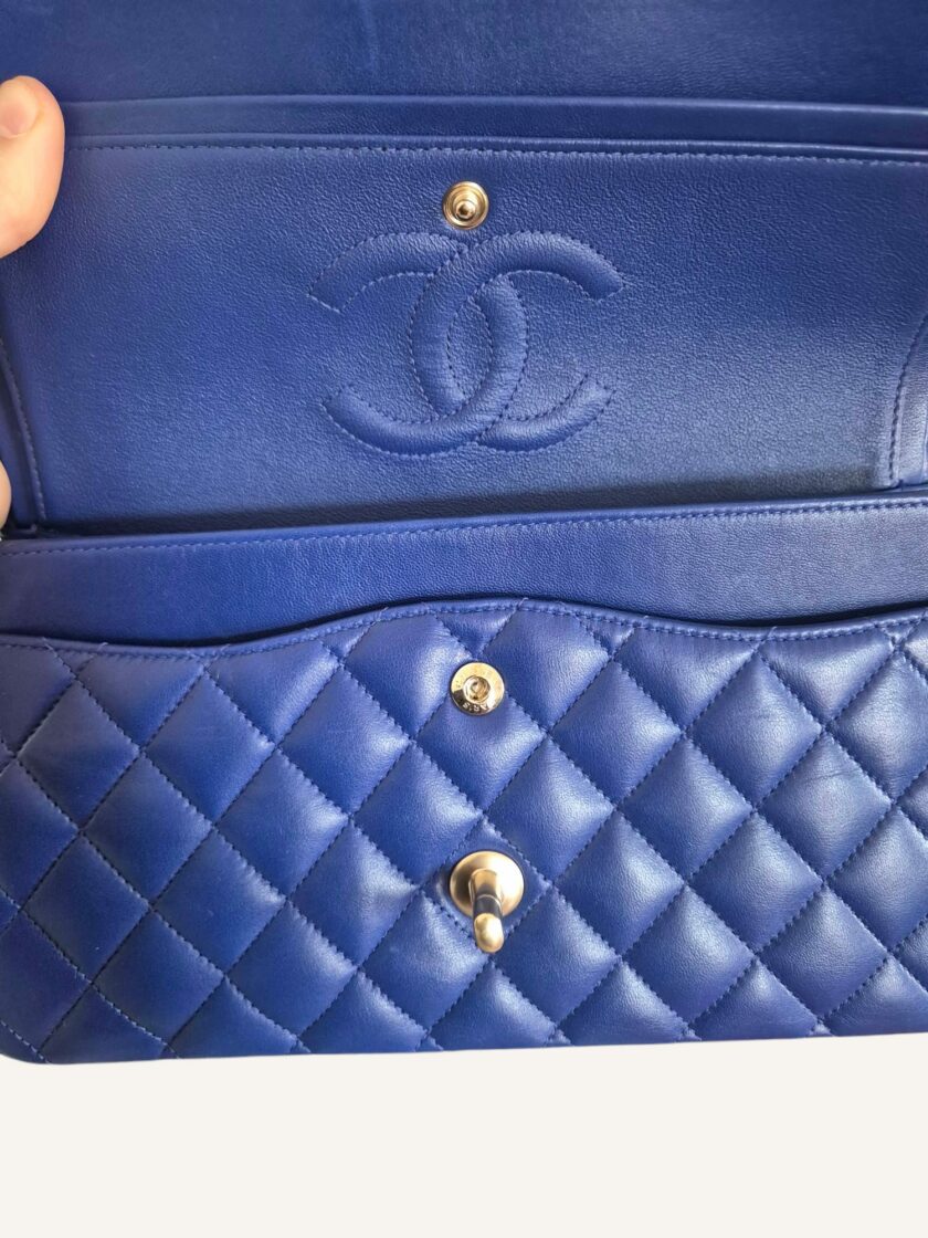 Sac Chanel Full Flap medium bleu éléctrique – Image 5