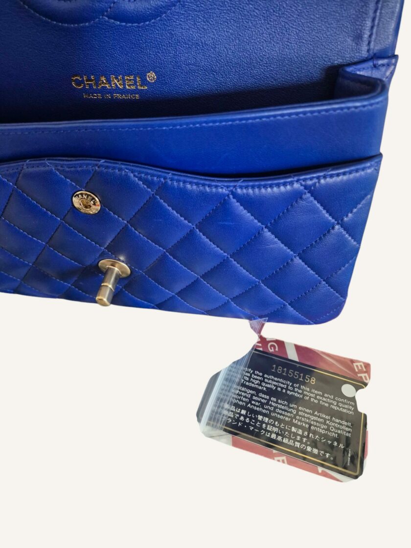 Sac Chanel Full Flap medium bleu éléctrique – Image 4