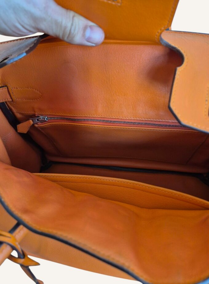 Sac Hermès Birkin 30 Orange Swift palladium