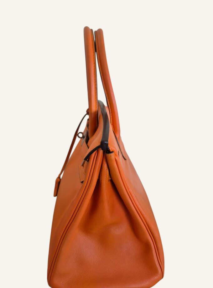 Sac Hermès Birkin 30 Orange Swift palladium