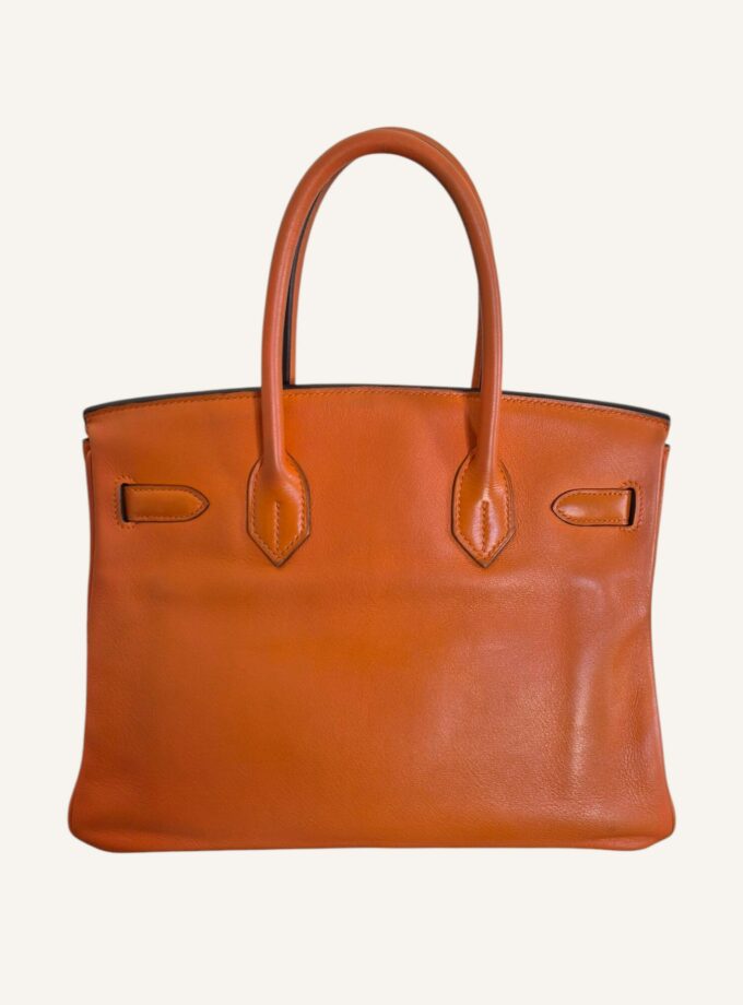 Sac Hermès Birkin 30 Orange Swift palladium