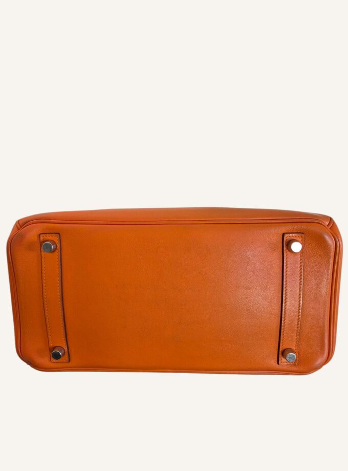 Sac Hermès Birkin 30 Orange Swift palladium