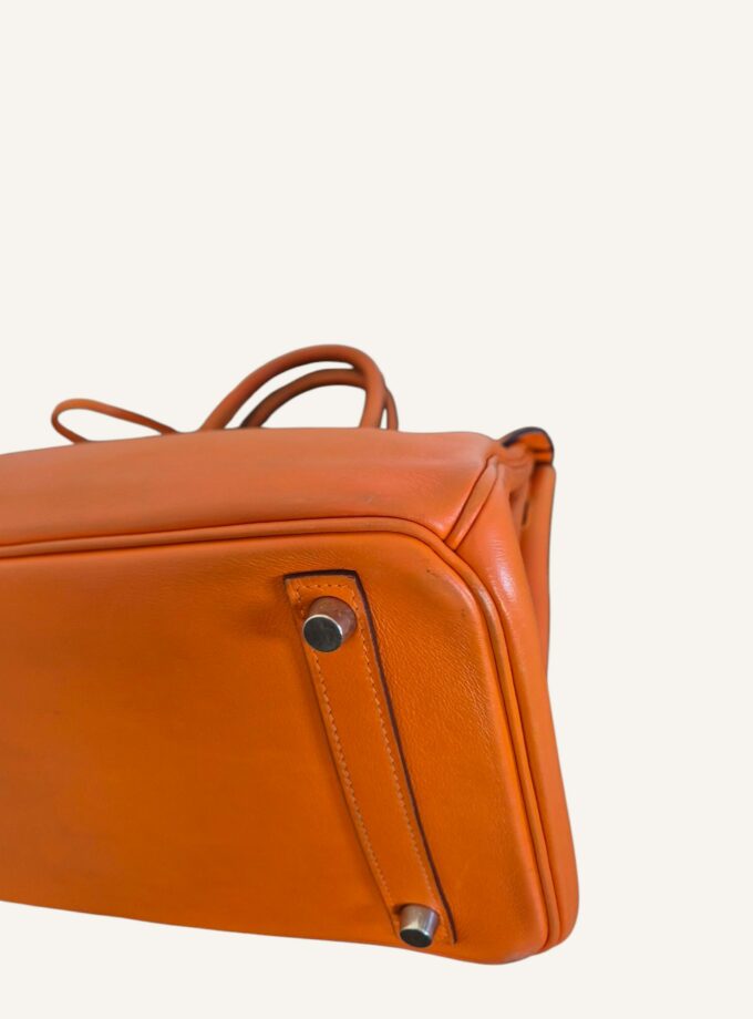 Sac Hermès Birkin 30 Orange Swift palladium