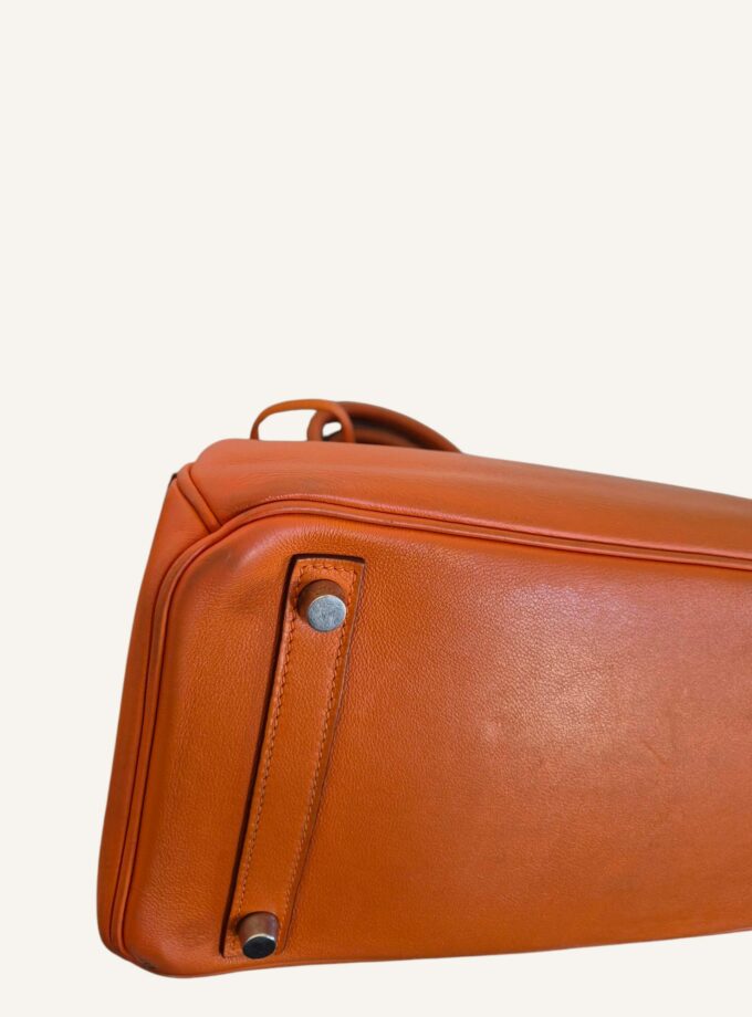 Sac Hermès Birkin 30 Orange Swift palladium