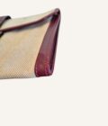 Pochette Hermès Jige toile & Cuir Box rouge – Image 5