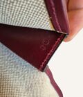 Pochette Hermès Jige toile & Cuir Box rouge – Image 2