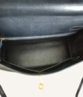 sac Hermès Kelly 32 cuir box noir