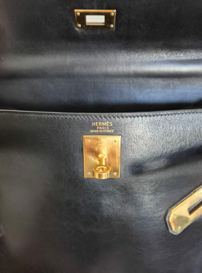Sac Hermès Kelly 32 cuir box noir