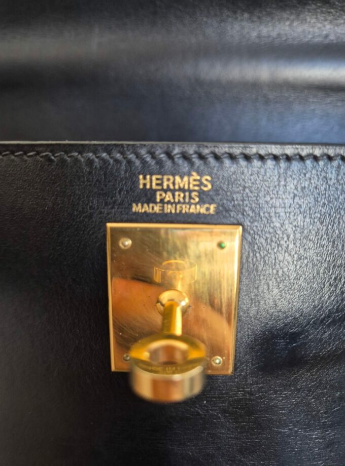 Sac Hermès Kelly 32 cuir box noir