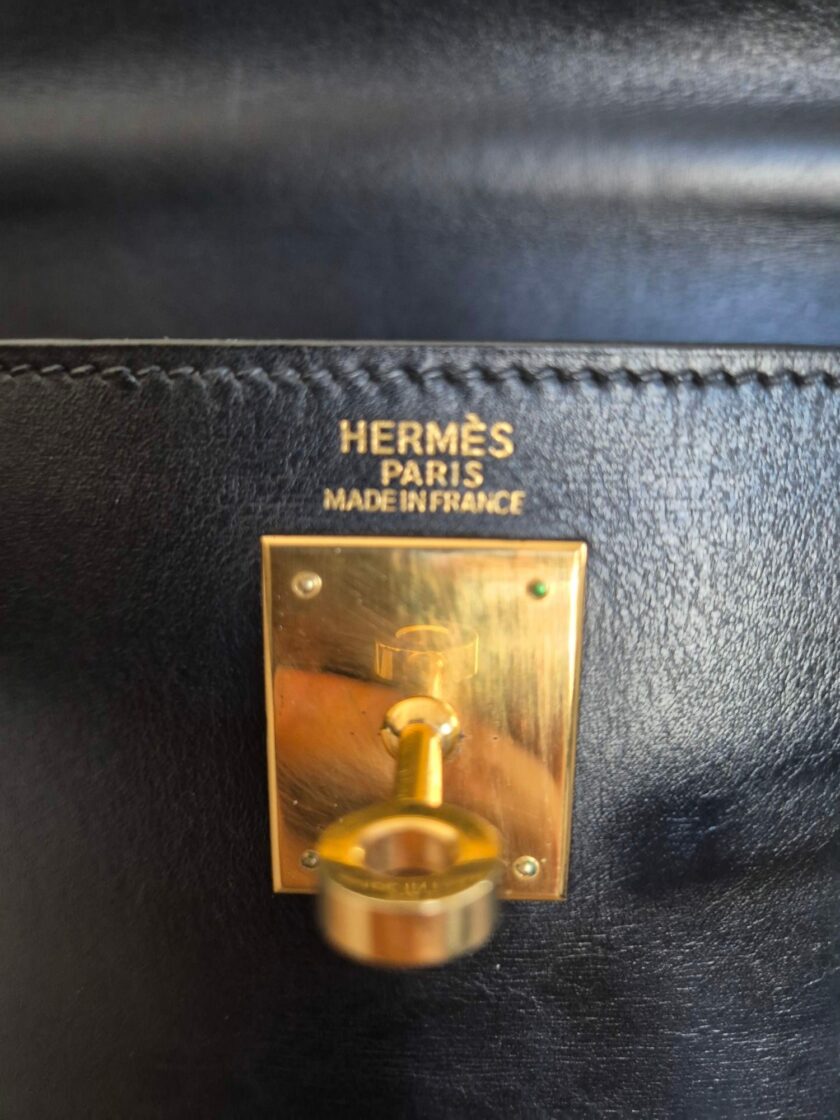 Sac Hermès Kelly 32 cuir box noir – Image 10
