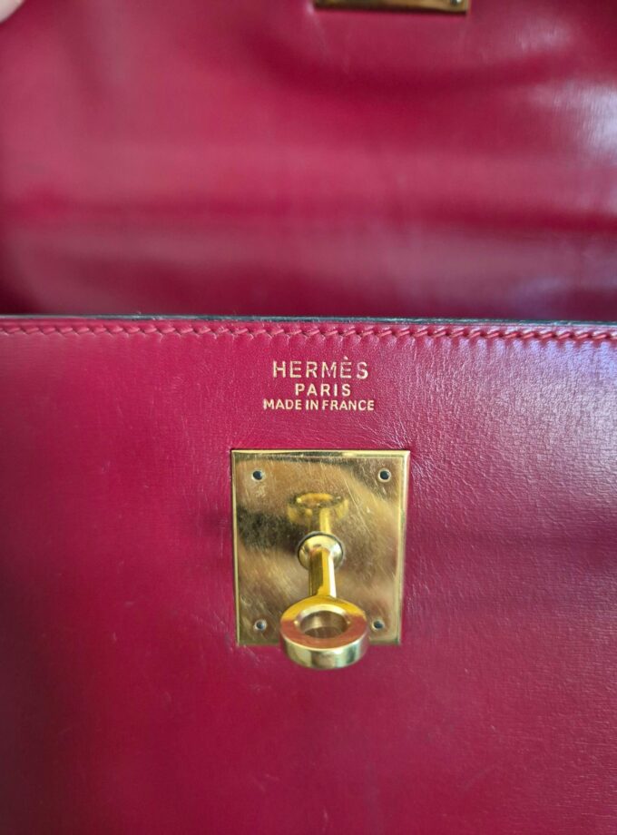 Sac Hermès Kelly 32 cuir box rouge
