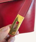 Sac Hermès Kelly 32 cuir box rouge – Image 11
