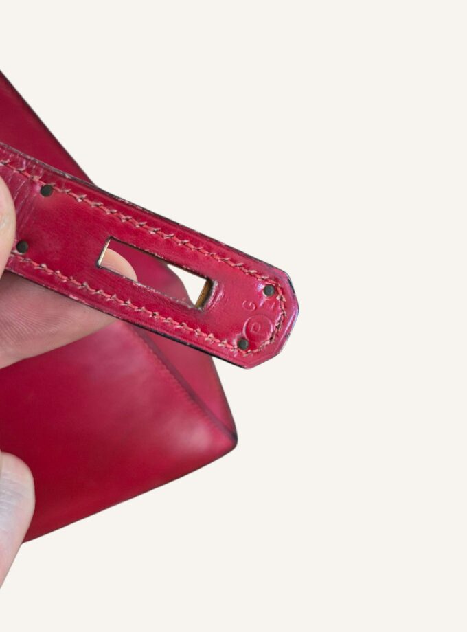 Sac Hermès Kelly 32 cuir box rouge