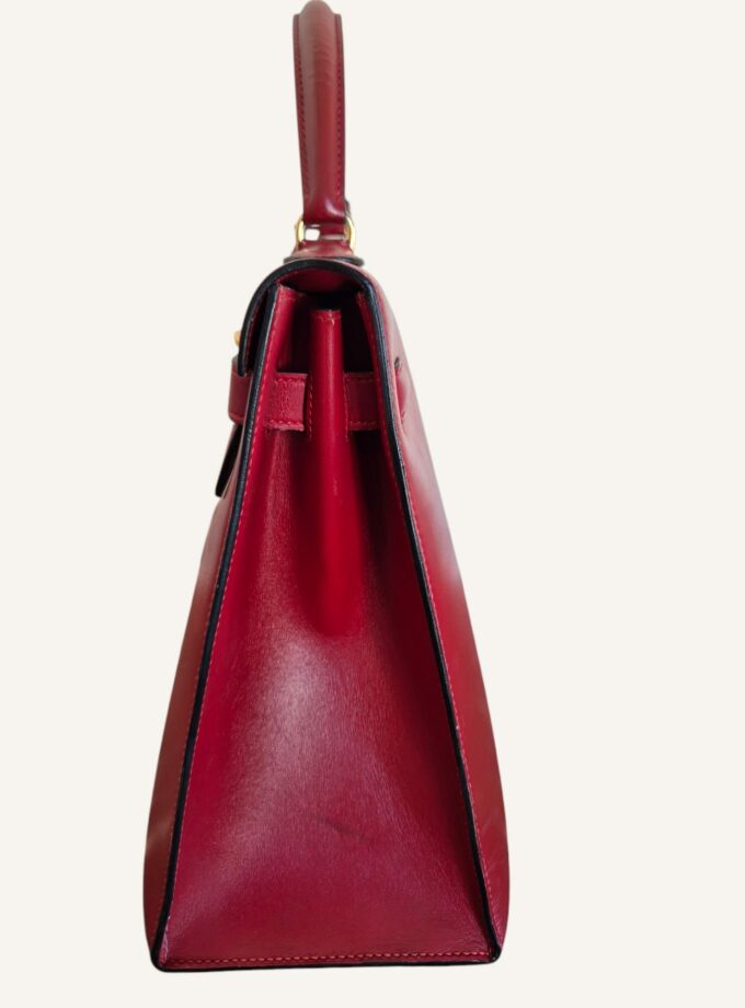 Sac Hermès Kelly 32 cuir box rouge