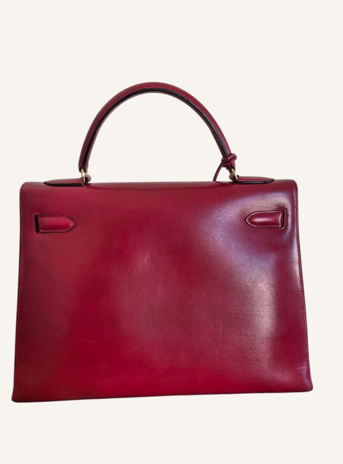 Sac Hermès Kelly 32 cuir box rouge