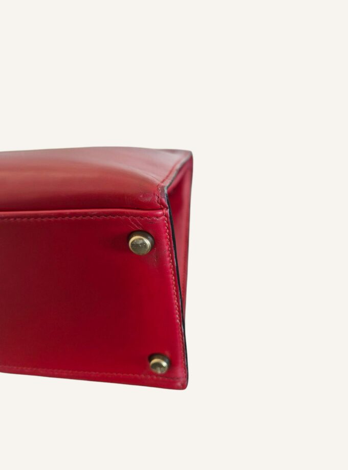 Sac Hermès Kelly 32 cuir box rouge