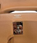 Sac Hermès Kelly 50 cuir gold – Image 7