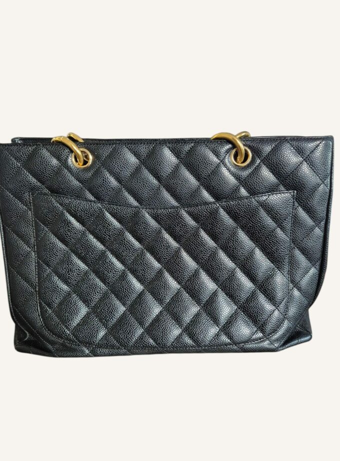 Sac Chanel GST cuir caviar noir finitions dorées