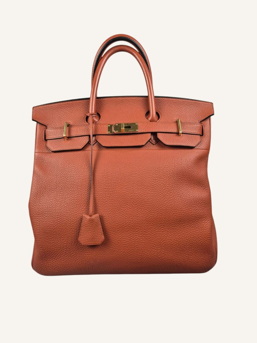 sac Hermès HAC 40 cuir taurillon terracotta