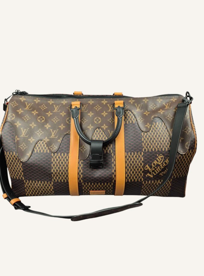 sac Louis Vuitton Keepall 55 Nigo Monogram Damier