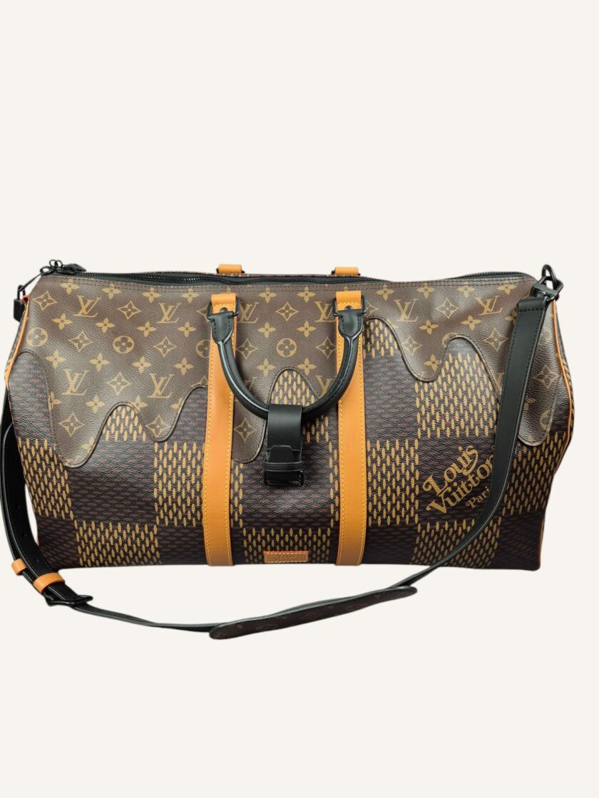 sac Louis Vuitton Keepall 55 Nigo Monogram Damier