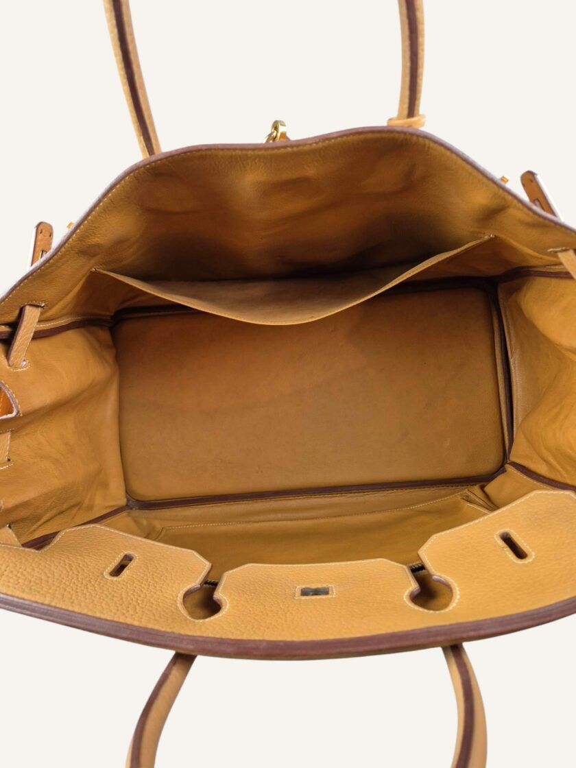 sac Hermès Birkin 40 cuir Ardennes gold 1991
