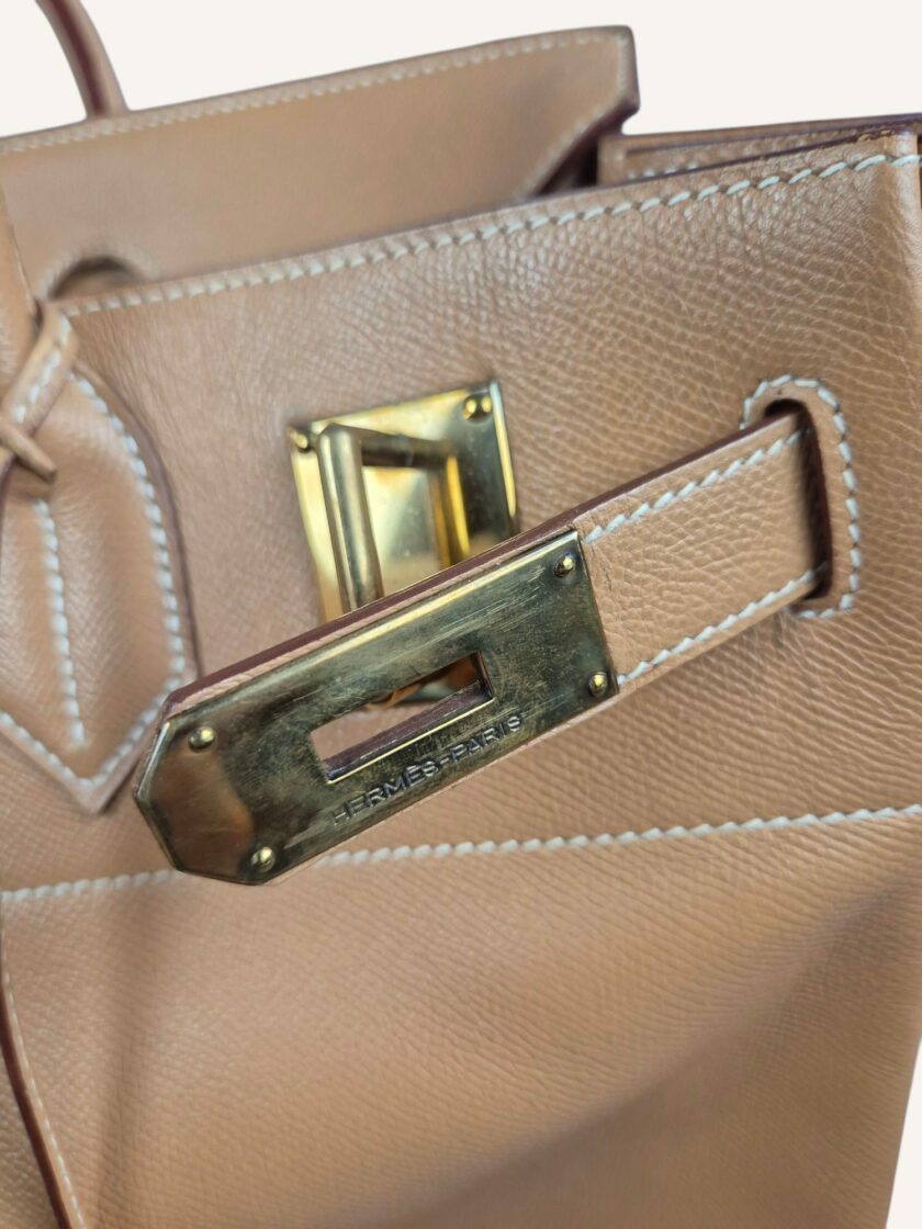 Sac Hermès HAC 40 Courchevel gold – Image 9